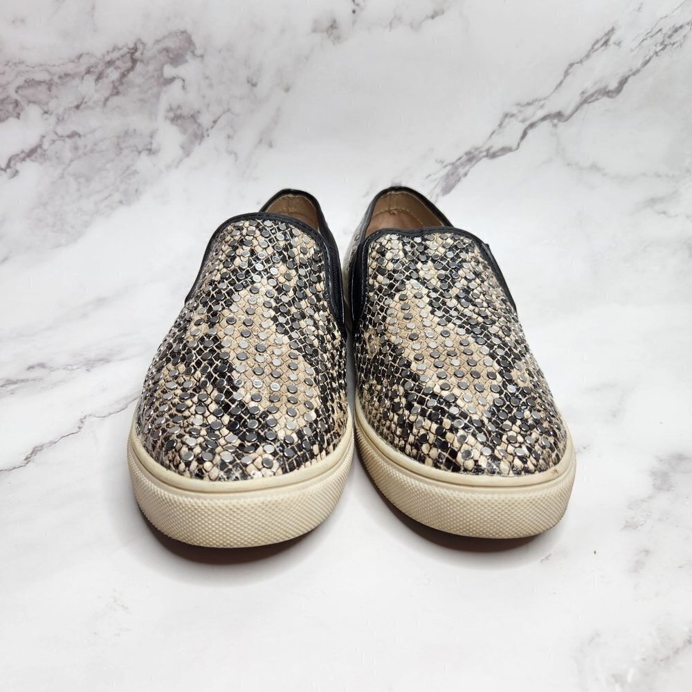 Steve Madden Eros Studded Snakeskin Python Sneake… - image 4